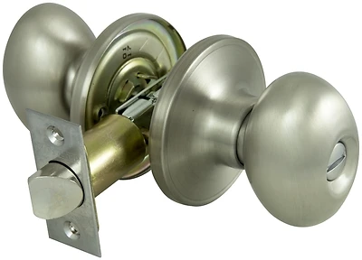 Egg Shape Satin Privacy Door Knob - Model Tylp10v-ps By Prosource