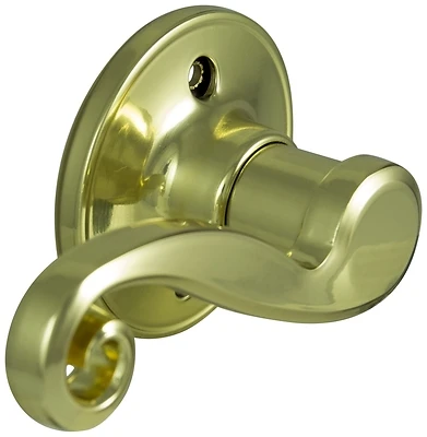 L6 Dummy Lever Set Left Hand Polished Brass Finish