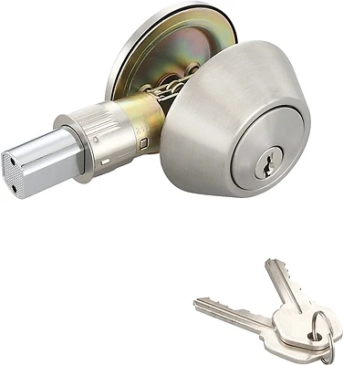 Prosource Single Cylinder Deadbolt, Stainless Steel, Grade 3, T-D101SS