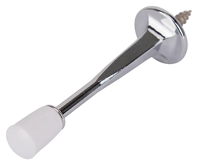 Rigid Chrome Door Stop 3-1/8 Inch For Wall Protection
