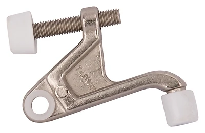 Heavy Duty Hinge Pin Door Stop With Adjustable Screw And Plastic Tip