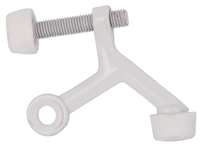 Adjustable White Door Stop Hinge Pin With Plastic Tip - Model H20-b029-ps