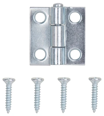 Utility Square Corner Hinge, Stainless Steel, 1 X 1 Inch, Model Lr-052-ps