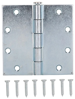 5x5 Inch Square Corner Utility Hinge - Stainless Steel, Durable Design