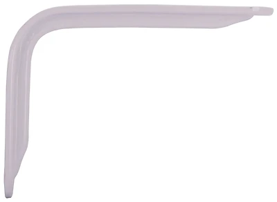 8 Inch White Powder Coated Shelf Bracket - Model 25220phl-ps