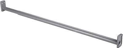 Adjustable Closet Rod 96 In To 150 In Silver With Central Support