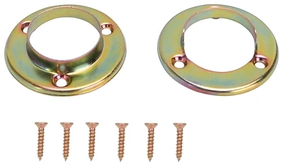 Socket Metal Pole Set For 1-3/8 Inch Diameter Closet Poles With Screws