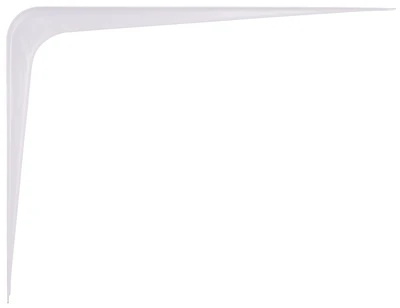 8 Inch X 10 Inch White Shelf Bracket - Durable Powder-coated Steel