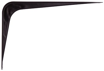 Black Shelf Bracket 6 X 8 Inches Powder-coated Steel Construction