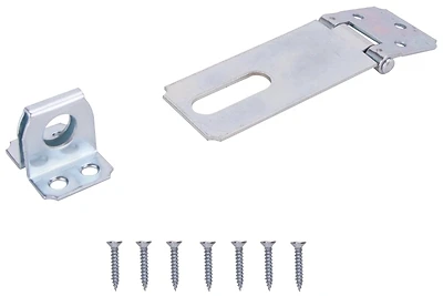 Prosource LR-121-BC3L-PS Zinc-Plated Safety Hasp, 3-1/2 In, Fixed Staple