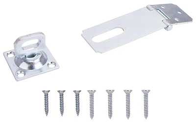 Safety Hasp 3-1/2 Inch Zinc Steel With Concealed Screws