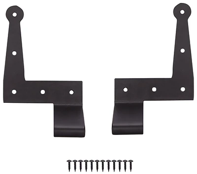 Stainless Steel L-hinge 2-1/4 Inch Offset Black Finish