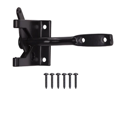 Universal Powder Coated Black Gate Latch For Inward And Outward Swinging Gates