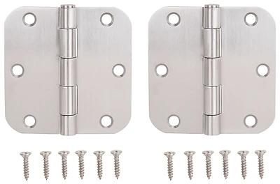 3.5" X 3.5" Brush Stainless Steel Door Hinge - Model 20338ss-35rc-db-p