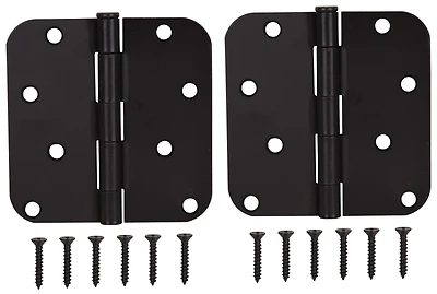 4x4 Inch Oil Rubbed Bronze Door Hinge With 5/8 Inch Radius