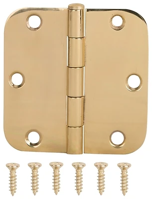 3.5 X 3.5 Inch Solid Brass Door Hinge With 5 Knuckles