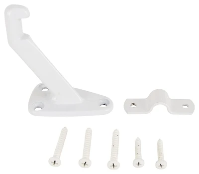ProSource 23257WHB3L-PS Adjustable Handrail Bracket, Zinc Die Cast, White