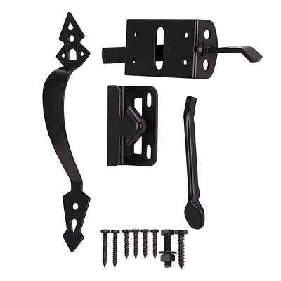 Latch Gate Thumb Black Steel For Right Or Left Hand Applications