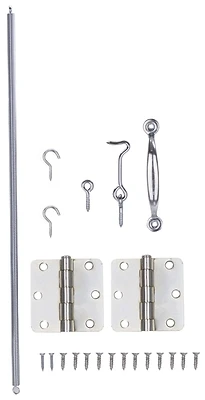 Door Hinge Hardware Kit Zinc Plated Steel For Lightweight Wood Screen Doors