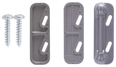 Aluminum Storm Door Striker Plate With Adjustable Slotted Holes And Installation Hardware