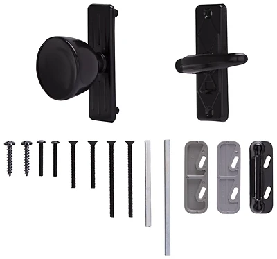 Storm & Screen Door Latch - Black, 3 In Hole Centers, Heavy-duty Zinc Die-cast