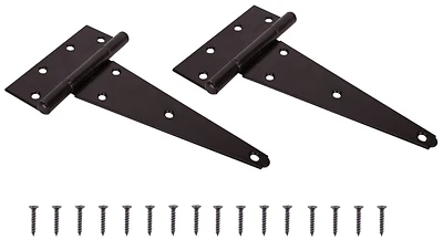Extra Heavy-duty T-hinge With Fixed Pin, 8 Inch, Black Finish