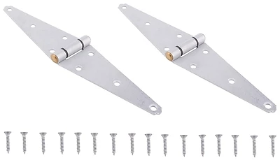 Heavy Duty 6 Inch Galvanized Steel Strap Hinge - Reversible Design
