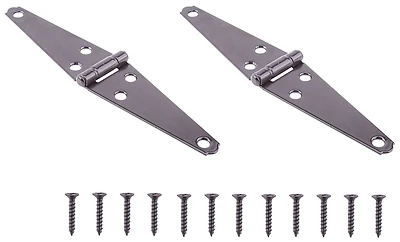Heavy Duty 4 Inch Black Strap Hinge For Left Or Right Doors