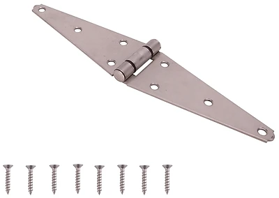 Heavy-duty 6 Inch Steel Strap Hinge - Reversible Design For Left Or Right Doors