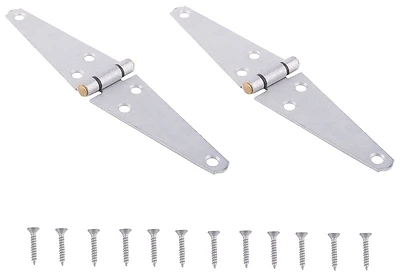 Heavy Duty 4 Inch Galvanized Steel Strap Hinge - Reversible Design