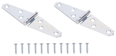 2 Inch Zinc Plated Steel Strap Hinge - Reversible Design For Left Or Right Doors