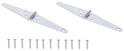 4 Inch Zinc Coated Steel Strap Hinge - Reversible Design For Left Or Right Doors
