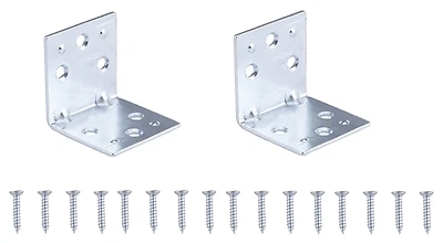 Double Wide Corner Brace 1-1/2 Inch Zinc Plated For Reinforcing Joints