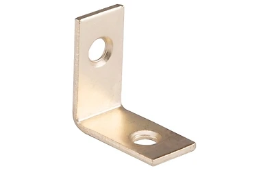 Steel Corner Brace 1 X 1/2 Inch Bright Brass Finish - Model Cb-s01-c4ps