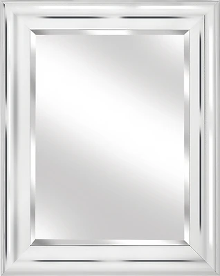 Simple Framed Rectangular Mirror, 33.5 In W X 27.5 In H, Wall Mount