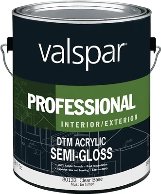 80133 Paint Dtm Acrylic Semi-gloss Clear Base Gallon