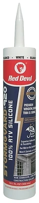 Stormguard 920 100% Silicone Sealant, White, 10.1 Ounce Tube For Windows And Doors