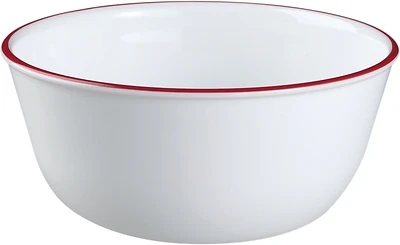 Olfa 1060572 Vitrelle Glass Soup/Cereal Bowl, Red/White