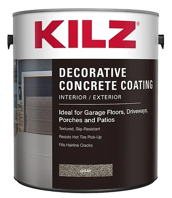 Decorative Concrete Coating In Grey - 1 Gallon For Interior And Exterior Use