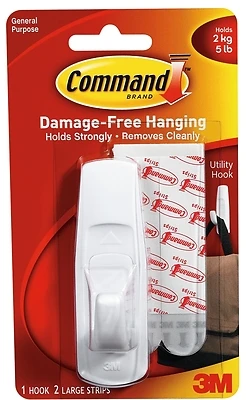 Utility Hook Large With Strip White - Model 17003