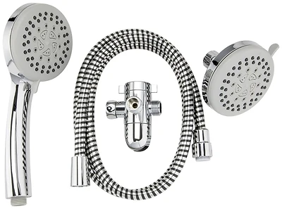 Shower Head Kit With 5 Spray Functions, 60 In Hose, Polished Chrome Finish