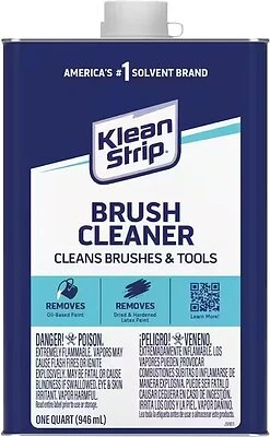 Klean-strip Green Brush Cleaner Liquid 1 Quart For Synthetic Brushes And Equipment