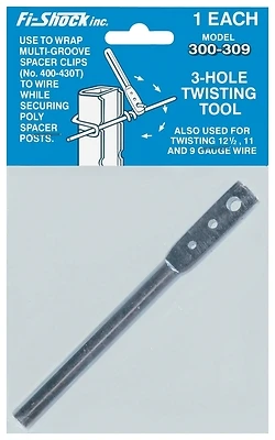 Zareba HTTT/300-309 Wire Twisting Tool, 3-Hole, Up To 8 Gauge