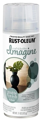 Imagine Clear Top Coat Spray Paint 11 Ounce For Craft Projects