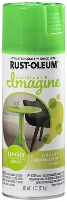 Neon Green Spray Paint 11 Ounce - Black Light Reactive Finish