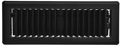 Rg2143 Steel Floor Register, 10 In X 4 In, Black Powder-coated Finish