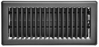 Rg0241 Steel Floor Register, Slate Gray, 10 In X 4 In Duct Opening