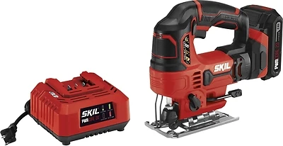 20v Cordless Jigsaw With 2.0ah Lithium Battery And Automatic Charger
