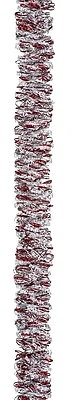 Deluxe Angel Hair Garland, 15 Ft Length, Red And Silver, 2.5 In Width