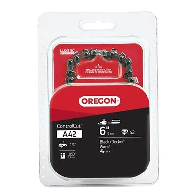 Controlcut A42 Chainsaw Chain, 6 In L Bar, 0.05 Gauge, 1/4 In Pitch, 42 Links